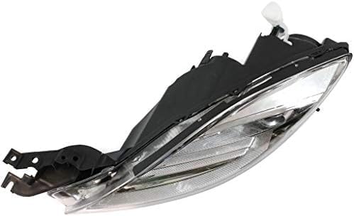 Front Head Light Assembly Lens And Housing Left Driver Side Plastic Direct Replacement Compatible With 2009-2010 Mazda 6 MA2518127 GS3L510L0G