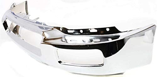 Front Bumper Face Bar Chrome Steel With Fog Light Holes Direct Replacement Compatible With 2004-2006 Ford F-150 FO1002390 4L3Z17757BA