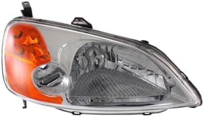 Set Of 2 Front Head Light Assembly Lens and Housing Left Driver & Right Passenger Side Direct Replacement Compatible With 2001-2003 Honda Civic HO2502116 HO2503116