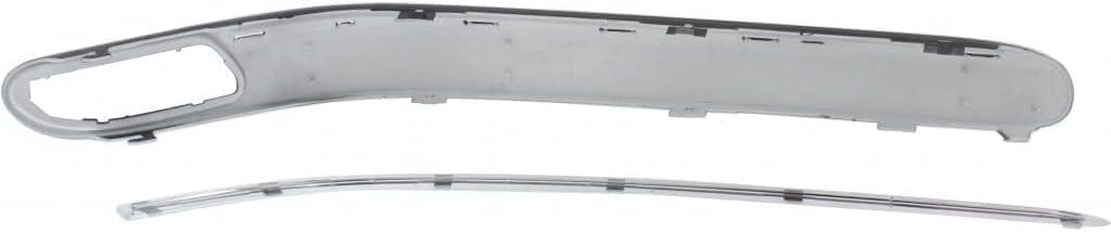Front Bumper Molding Primed Left Driver Side Direct Replacement Compatible With 2001-2007 Mercedes Benz C-Class MB1058104 2038852121