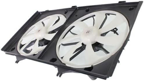 Front Radiator Dual Cooling Fan Assembly Plastic Direct Replacement Compatible with 2007-2009 Toyota Camry TO3115151 163630H010-PFM