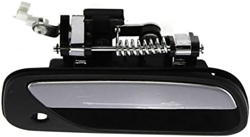 Front Exterior Door Handle Textured with Chrome Lever and Key Hole Plastic Right Passenger Side Direct Replacement Compatible with 1993-1998 Toyota T100 TO1311135 6921034020