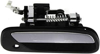 Front Exterior Door Handle Textured with Chrome Lever and Key Hole Plastic Right Passenger Side Direct Replacement Compatible with 1993-1998 Toyota T100 TO1311135 6921034020