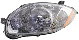 Set Of 2 Front Head Light Assembly Plastic Left Driver & Right Passenger Side Direct Replacement Compatible With 2007-2012 Mitsubishi Eclipse MI2503159 MI2502159 8301B136 8301B135