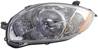 Set Of 2 Front Head Light Assembly Plastic Left Driver & Right Passenger Side Direct Replacement Compatible With 2007-2012 Mitsubishi Eclipse MI2503159 MI2502159 8301B136 8301B135