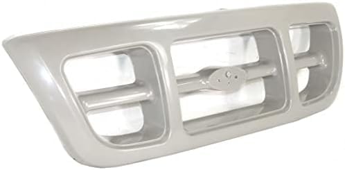 Front Header Panel Thermoplastic And Fiberglass + Grille Textured Gray Shell And Insert Direct Replacement Compatible With 1998-2000 Ford Ranger FO1200343 FO1220215 F87Z8200JA