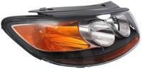 Set Of 2 Front Head Light Assembly Plastic Left Driver & Right Passenger Side Direct Replacement Compatible With 2007-2008 Hyundai Santa Fe HY2502139 HY2503139 921010W050 921020W050
