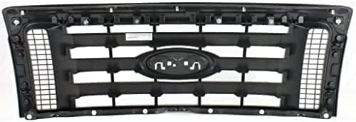 Front Grille Assembly Gray Shell With Textured Insert Plastic Direct Replacement Compatible With 2009-2014 Ford F-150 FO1200512 9L3Z8200BPTM