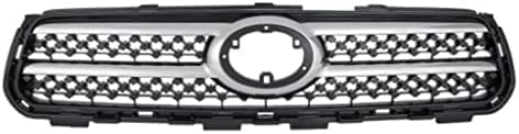 Front Grille Assembly Primed Shell And Insert With Chrome Molding Plastic Direct Replacement Compatible With 2006-2008 Toyota RAV4 TO1200292 5310142180