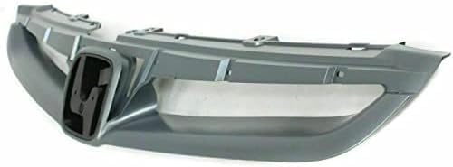 Front Upper Textured + Lower Primed Grille Direct Replacement Compatible With 2006-2007 Honda Accord HO1200179 HO1036101 71121SDAA10ZA 71102SDAA00