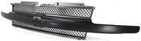 Front Grille Primed Shell And Insert With Center Bar Without Headlamp Washer Holes Direct Replacement Compatible With 2002-2005 Chevrolet Trailblazer GM1200470 10358121