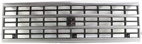 Front Grille Silver Shell And Primed Insert Direct Replacement Compatible With 1992-1996 Chevrolet G-Series Van GM1200360 15709687
