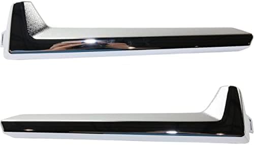 Set Of 2 Front Fog Lamp Molding Chrome Right Passenger & Left Driver Side Direct Replacement Compatible With 2017-2018 Subaru Forester SU1046101 SU1047101 57708SG010 57708SG000