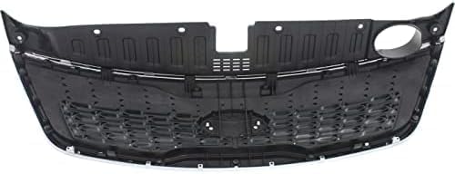 Front Grille Primed Shell And Insert Plastic With Chrome Molding Direct Replacement Compatible With 2014-2015 Kia Sorento KI1200155 863501U500
