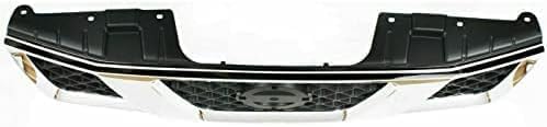 Front Grille Chrome Shell With Black Insert Direct Replacement Compatible With 2005-2007 Nissan Pathfinder / 2005-2008 Frontier NI1200217 62310EA700