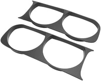 Set of 2 Front Head Light Bezel Textured Right Passenger & Left Driver Side Direct Replacement Compatible With 2008-2014 Dodge Challenger CH2511100 CH2510100 68051526AA 68051527AA