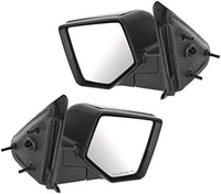 Set of 2 Front Mirror Manual Folding Non-Heated Chrome Plastic Right Passenger & Left Driver Side Direct Replacement Compatible With 2006-2011 Ford Ranger FO1320315 FO1321315