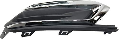 Set Of 2 Front Fog Light Cover Plastic Left Driver & Right Passenger Side Direct Replacement Compatible With 2015 Chevrolet Cruze / 2016 Cruze Limited GM1039184 GM1038184