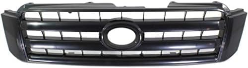 Front Grille Assembly Primed Shell And Insert Plastic Direct Replacement Compatible With 2004-2007 Toyota Highlander TO1200275 5310148100C0