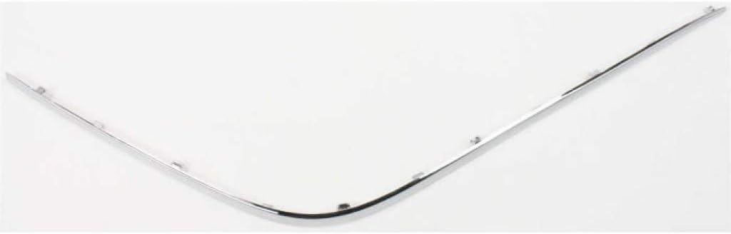 Front Bumper Molding Chrome Right Passenger Side Direct Replacement Compatible With 2000-2002 Mercedes-Benz E-Class MB1044102 2108851074