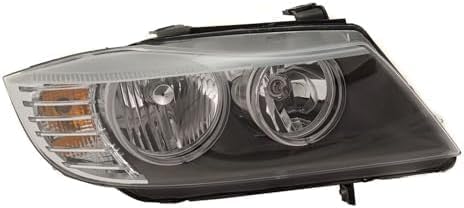 Set Of 2 Front Headlight Lens And Housing Halogen Right Passenger & Left Driver Side Direct Replacement Compatible With 2009-2012 BMW 3-Series BM2518123 BM2519123 63117202578