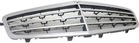 Front Grille Assembly Chrome Shell with Gray Insert Plastic Direct Replacement Compatible With 2010-2013 Mercedes Benz E-Class MB1200149 21288008839040