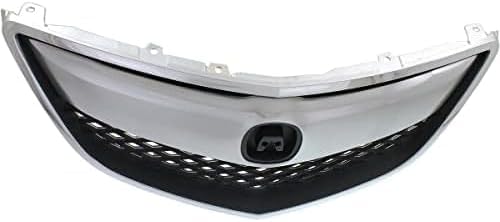 Front Grille Chrome Shell With Primed Insert Direct Replacement Compatible With 2013-2015 Acura RDX AC1200116 71121TX4A01-PFM