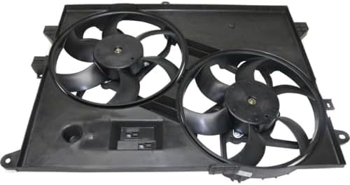 Front Radiator Cooling Dual Fan Plastic Direct Replacement Compatible with 2008-2010 Saturn Vue / 2012 Chevrolet Captiva Sport GM3115218 89019135-PFM,89019138,89019134