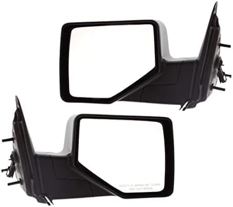 Set Of 2 Front Power Mirror Manual Folding Non-Heated Textured Left Driver & Right Passenger Side Direct Replacement Compatible With 2006-2011 Ford Ranger FO1320282 FO1321282