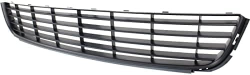 Front Bumper Grille Textured Plastic Direct Replacement Compatible With 2010-2014 Volkswagen Jetta/Golf VW1036139 1K9853677A9B9