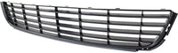 Front Bumper Grille Textured Plastic Direct Replacement Compatible With 2010-2014 Volkswagen Jetta/Golf VW1036139 1K9853677A9B9