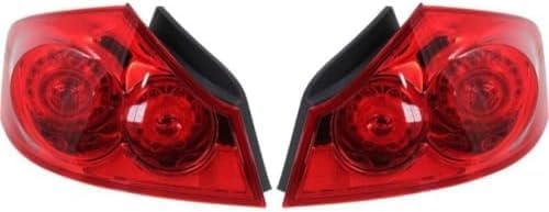 Set Of 2 Tail Light Assembly Right Passenger & Left Driver Side Direct Replacement Compatible With 2009-2013 Infiniti G37 / 2007-2008 G35 / 2015 Q40 / 2011-2012 G25 IN2801118
