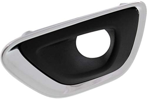 Set Of 2 Front Fog Light Molding Primed With Chrome Trim Left Driver & Right Passenger Side Direct Replacement Compatible With 2014-2016 Jeep Grand Cherokee CH1039147 CH1038147