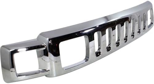 Front Upper Grille Assembly Chrome Shell And Insert Direct Replacement Compatible With 2006-2010 Hummer H3 HU1200101 15834196
