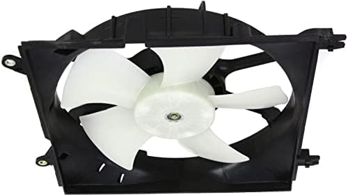 Front Radiator Cooling Fan Assembly Left Driver Side Plastic Direct Replacement Compatible with 2001-2005 Toyota RAV4 TO3115120 1671128150