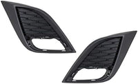 Set Of 2 Front Fog Light Molding Primed Left Driver & Right Passenger Side Direct Replacement Compatible With 2010-2011 Mazda 3 MA1039106 MA1038106 BBN250C11C BBN250C21C