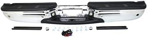 Rear Bumper Face Bar With Mounting Bracket And Pad Provision Chrome Direct Replacement Compatible With 2001-2007 Ford F-Super Duty FO1103173 1C3Z17906DA