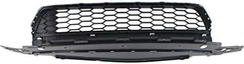 Front Bumper Lower Grille Textured Gray Plastic Direct Replacement Compatible With 2013-2015 Honda Accord HO1036114 71103T2AA00