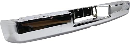 Step Bumper Face Bar Only With Pad Provision Without Mounting Bracket Chrome Steel Direct Replacement Compatible With 2017-2020 Nissan Titan / 2016-2020 XD NI1102165 85030EZ20A