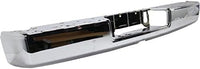 Step Bumper Face Bar Only With Pad Provision Without Mounting Bracket Chrome Steel Direct Replacement Compatible With 2017-2020 Nissan Titan / 2016-2020 XD NI1102165 85030EZ20A