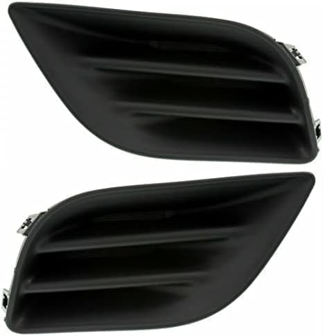 Set Of 2 Front Fog Light Cover Textured Right Passenger & Left Driver Side Direct Replacement Compatible With 2012-2014 Nissan Versa NI1039128 NI1038128 622563BA0A 622573BA0A