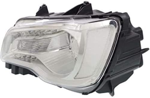 Front Head Light Assembly Chrome Interior Left Driver Side Direct Replacement Compatible With 2015-2017 Chrysler 300 CH2502268 68196277AD