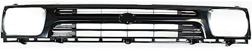 Front Bumper Grille Primed Shell & Insert Direct Replacement Compatible With 1992-1995 Toyota Pickup TO1200127 5311135080