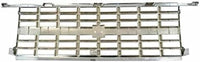 Front Grille Chrome Shell And Argent Insert Direct Replacement Compatible With 1989-1991 Chevrolet Suburban GM1200169 15628796