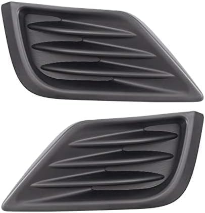 Set Of 2 Front Fog Light Cover Textured Left Driver & Right Passenger Side Direct Replacement Compatible With 2016-2018 Nissan Altima NI1038139 NI1039139 622569HS0A 622579HS0A