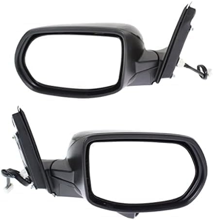 Set Of 2 Front Power Mirror Manual Folding Heated Primed Right Passenger & Left Driver Side Direct Replacement Compatible With 2016 Honda CR-V HO1320295 HO1321295 76208T1WA11-PFM