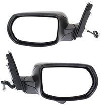 Set Of 2 Front Power Mirror Manual Folding Heated Primed Right Passenger & Left Driver Side Direct Replacement Compatible With 2016 Honda CR-V HO1320295 HO1321295 76208T1WA11-PFM