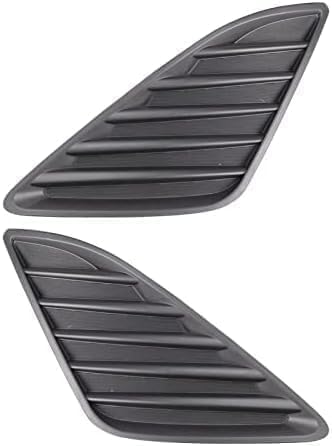 Front Upper & Lower Grille + Headlights + Fog Light Covers Primed Left Driver & Right Passenger Side Direct Replacement Compatible With 2012-2014 Toyota Camry TO1200343 TO1036128