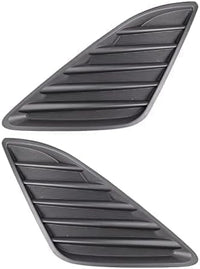 Front Upper & Lower Grille + Headlights + Fog Light Covers Primed Left Driver & Right Passenger Side Direct Replacement Compatible With 2012-2014 Toyota Camry TO1200343 TO1036128