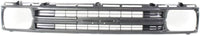 Front Grille Assembly Painted Silver Shell And Insert Plastic Direct Replacement Compatible With 1989-1991 Toyota Pickup TO1200137 5311189135